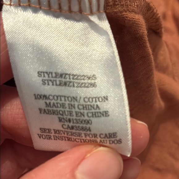 Z Supply Brown Tie Front Long Sleeve Shirt - Picture 4 of 11